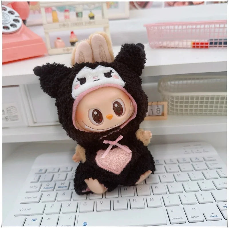 🐾 Adorable Animal Cosplay Outfits for 17cm Labubu Dolls