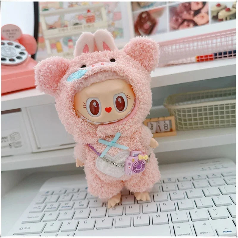 🐾 Adorable Animal Cosplay Outfits for 17cm Labubu Dolls