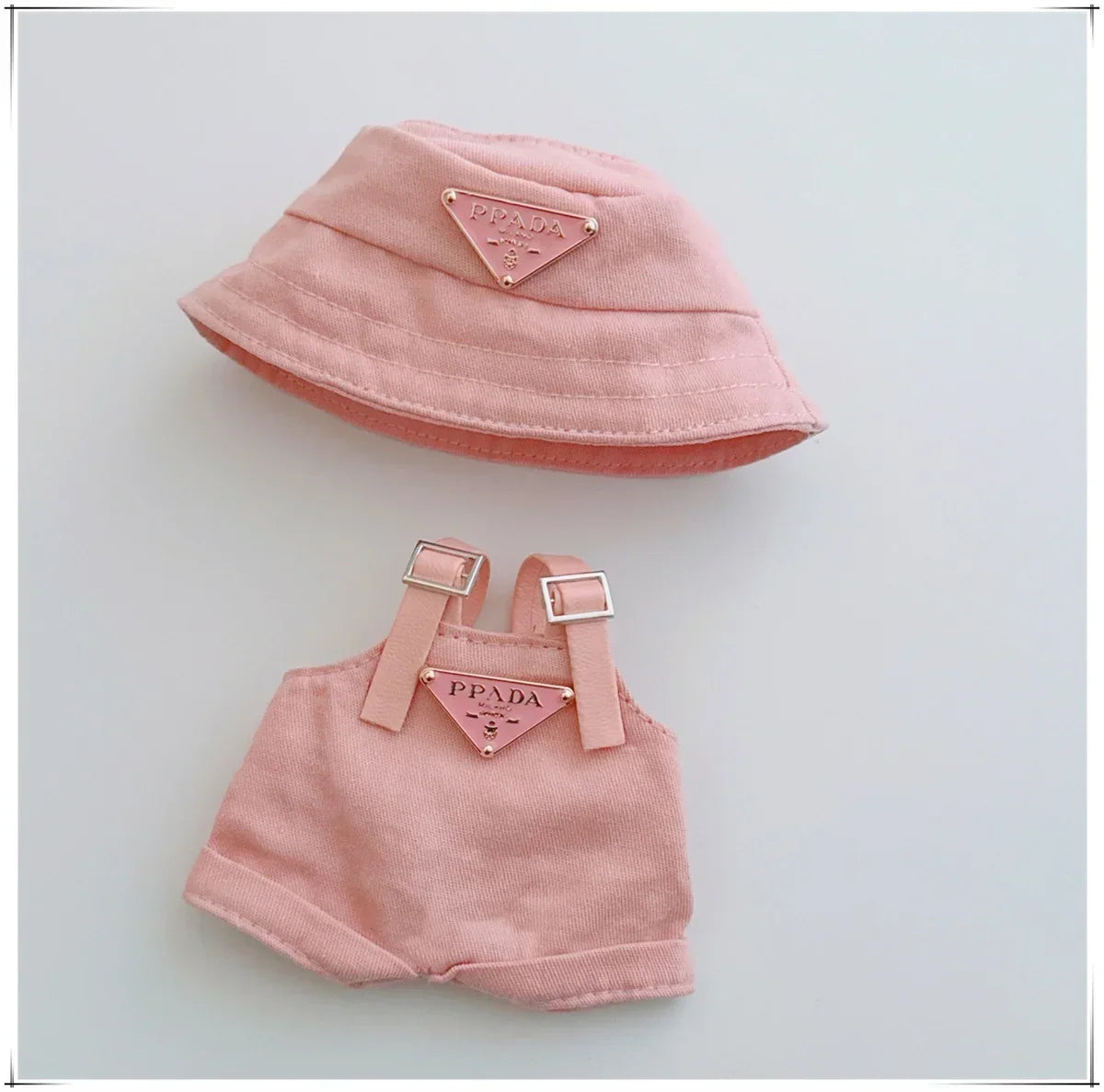 17cm Labubu Fisher Hat & Romper Set