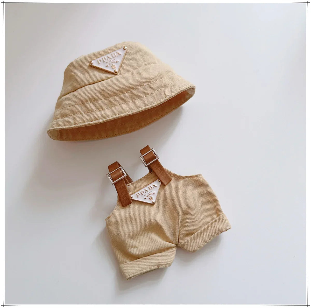 17cm Labubu Fisher Hat & Romper Set