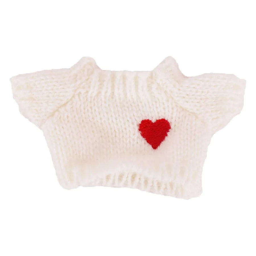 Red Love heart 17cm Labubu Doll Outfit Set