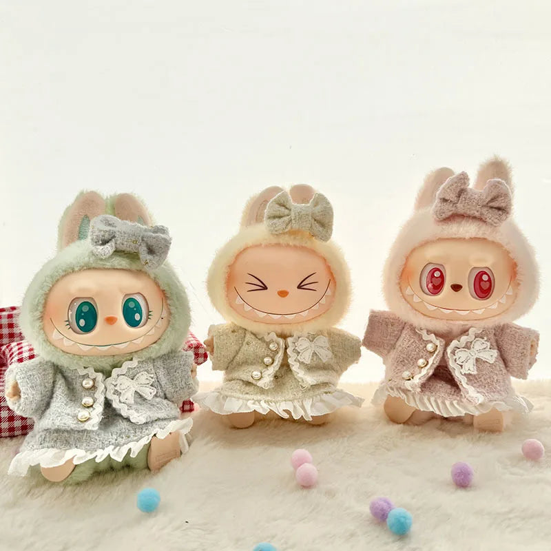 Premium ladies 17cm Labubu Doll Outfit Set