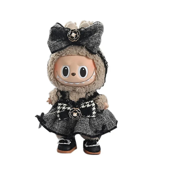 Charming 17cm Labubu Doll Outfit Set – Dress, Shoes & Accessories