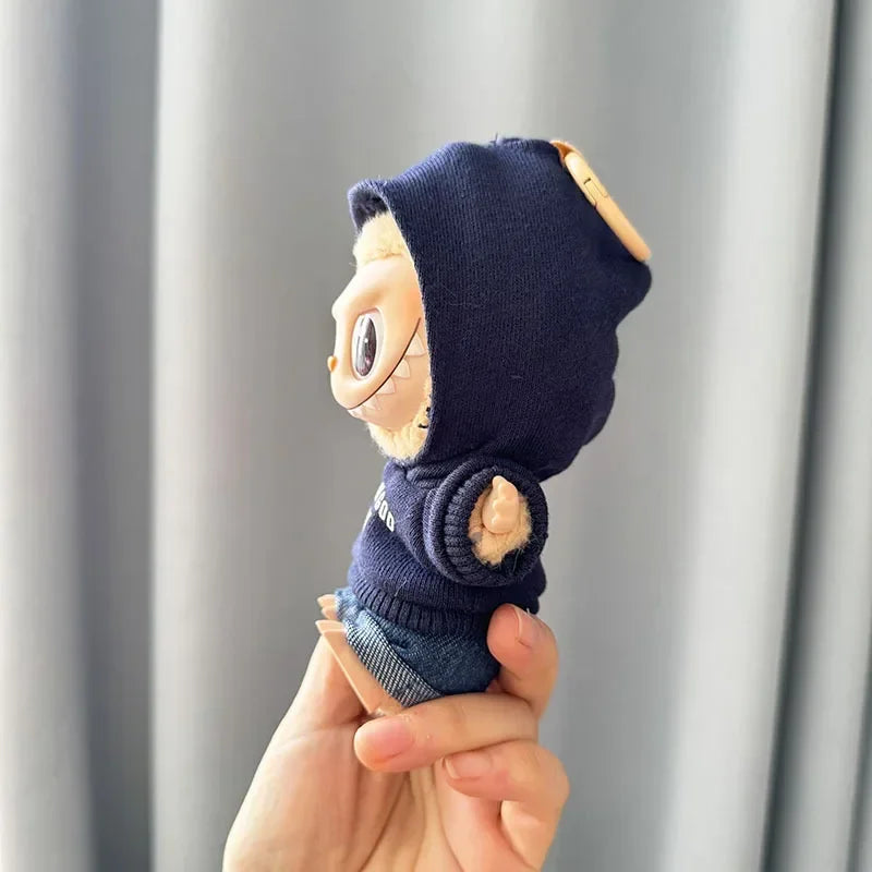 Fear Hoodie Set for 17cm Labubu Dolls