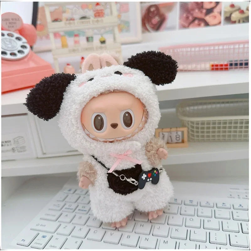 🐾 Adorable Animal Cosplay Outfits for 17cm Labubu Dolls