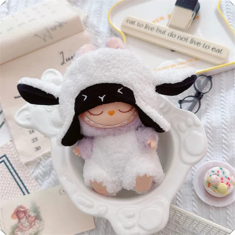 🐾 Adorable Animal Cosplay Outfits for 17cm Labubu Dolls