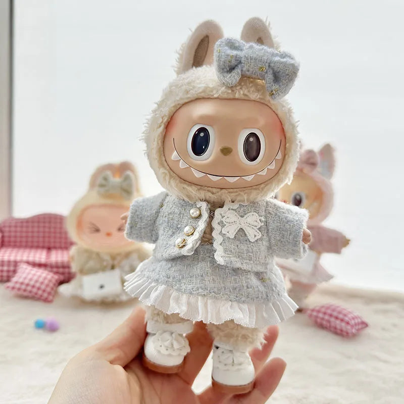 Premium ladies 17cm Labubu Doll Outfit Set