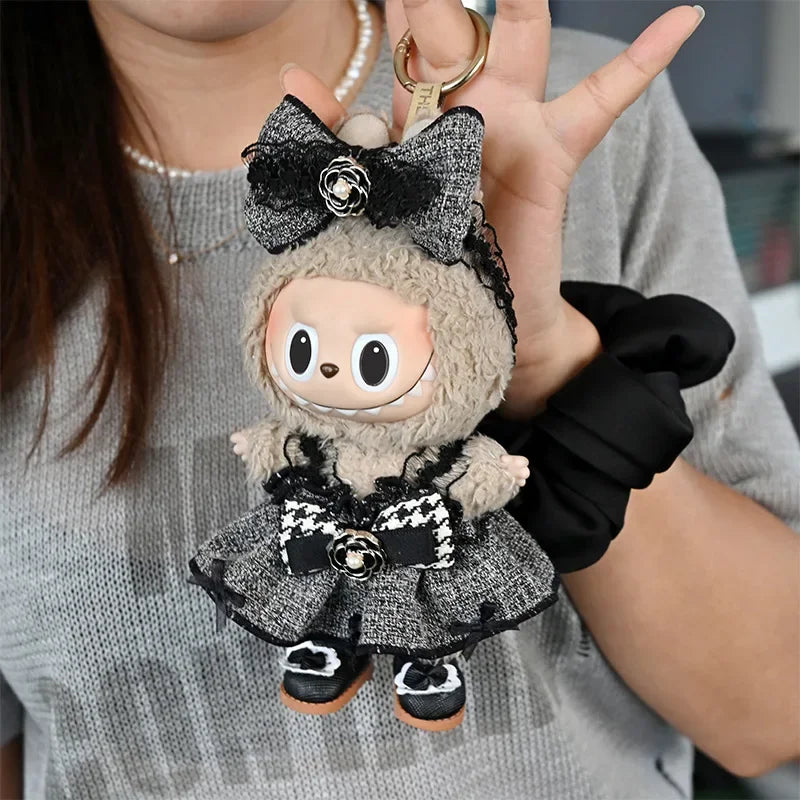 Charming 17cm Labubu Doll Outfit Set – Dress, Shoes & Accessories