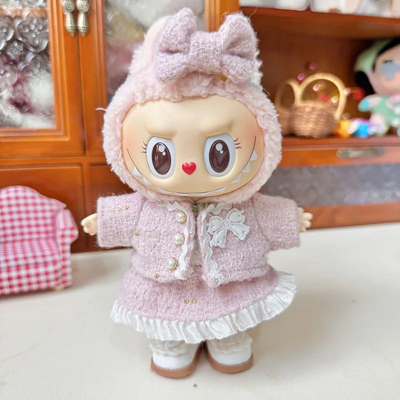 Premium ladies 17cm Labubu Doll Outfit Set