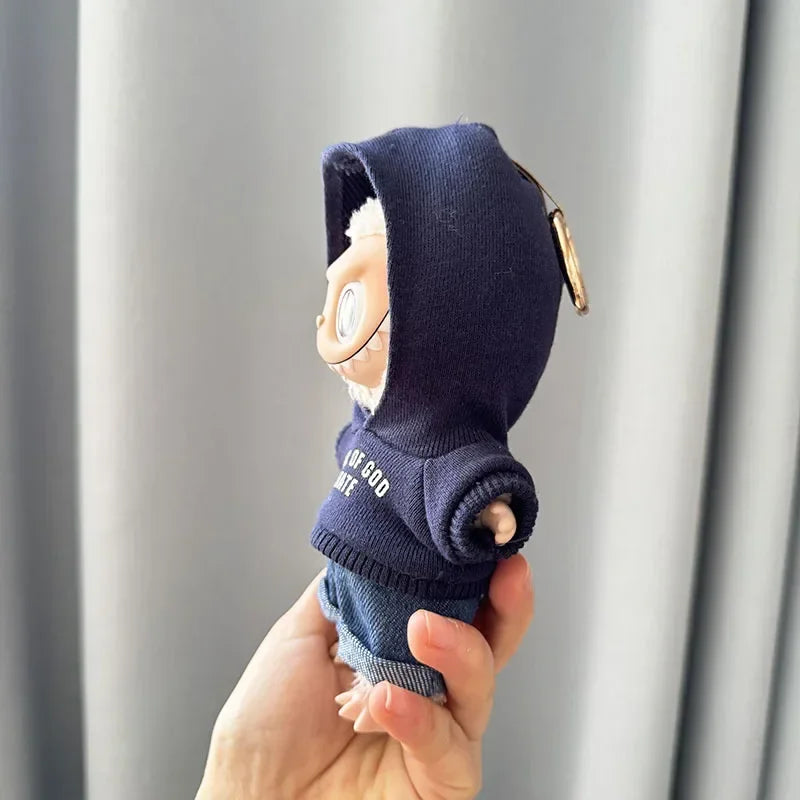 Fear Hoodie Set for 17cm Labubu Dolls