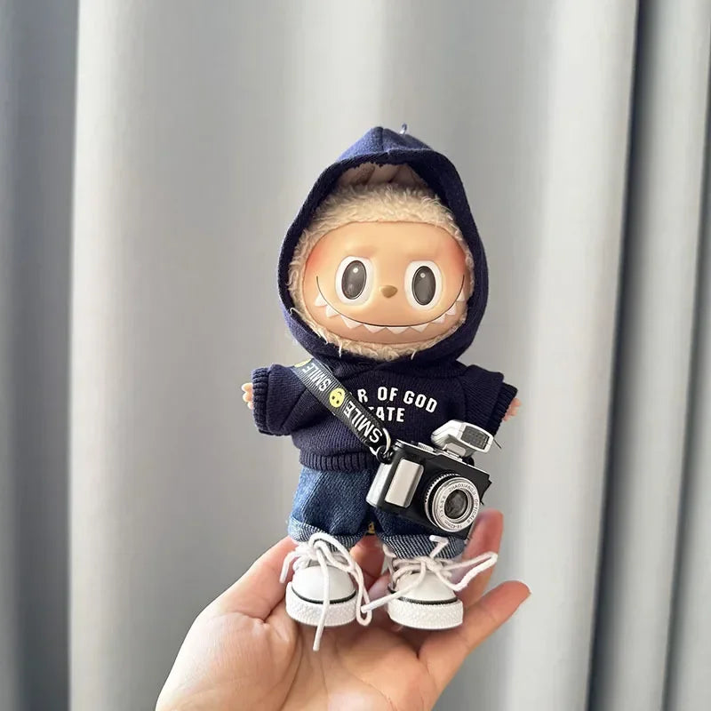 Fear Hoodie Set for 17cm Labubu Dolls