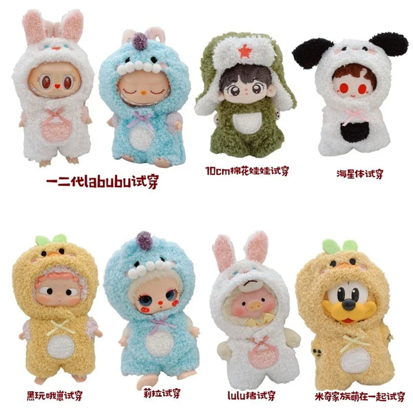 🐾 Adorable Animal Cosplay Outfits for 17cm Labubu Dolls