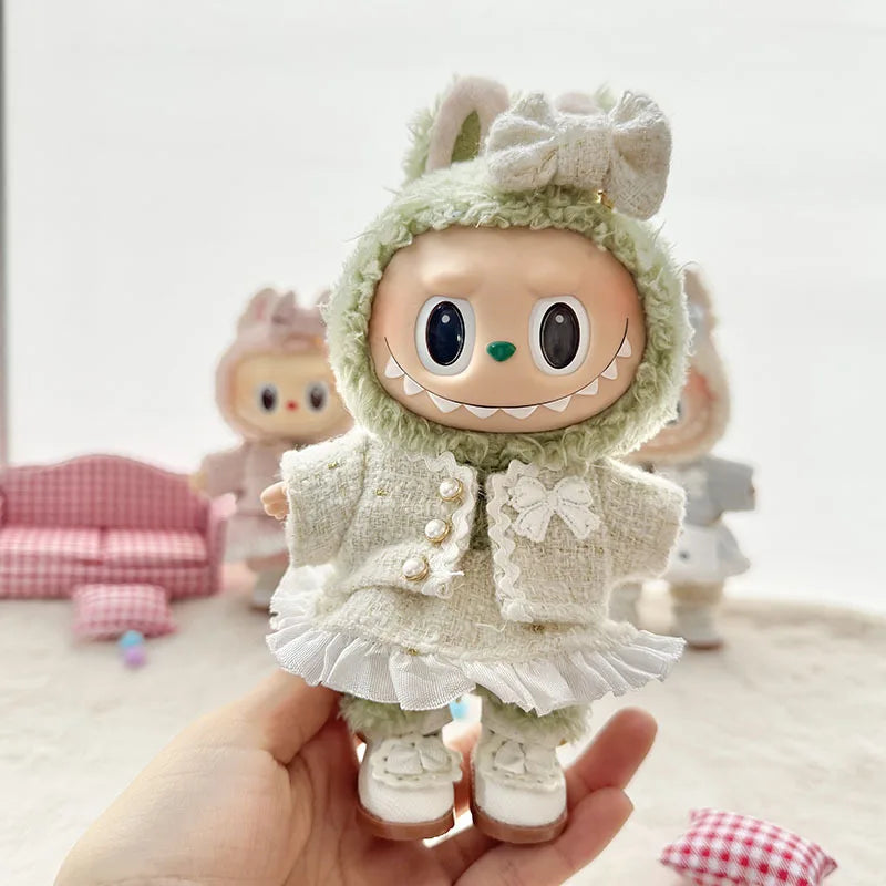 Premium ladies 17cm Labubu Doll Outfit Set