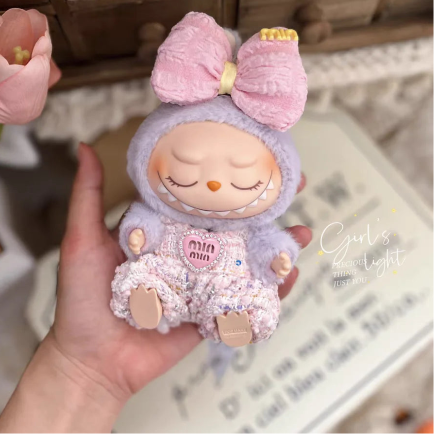 17cm Labubu Plaid Dress Set