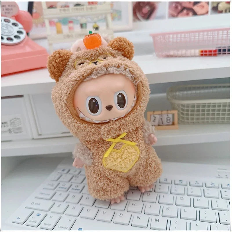 🐾 Adorable Animal Cosplay Outfits for 17cm Labubu Dolls