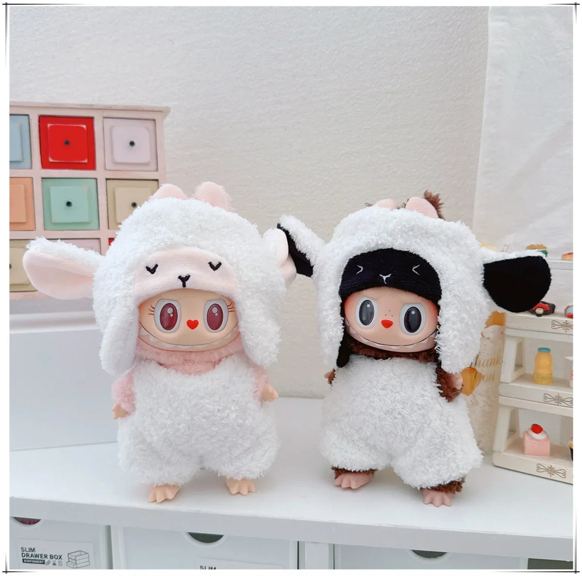 🐾 Adorable Animal Cosplay Outfits for 17cm Labubu Dolls