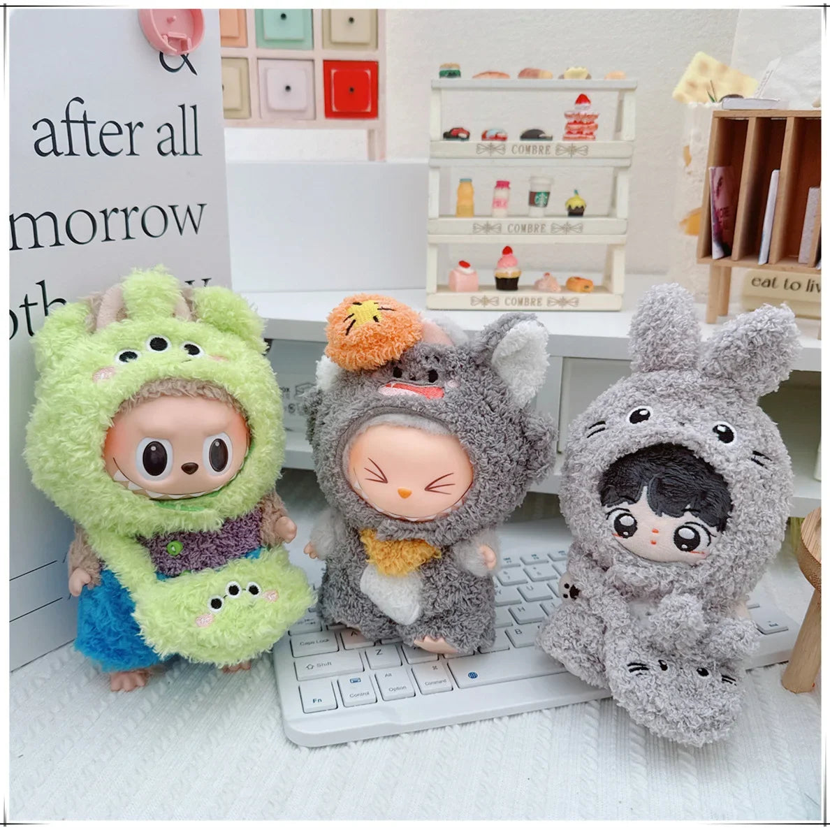 🐾 Adorable Animal Cosplay Outfits for 17cm Labubu Dolls