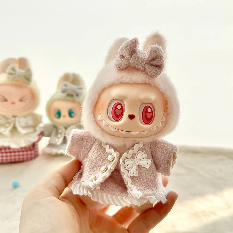 Premium ladies 17cm Labubu Doll Outfit Set