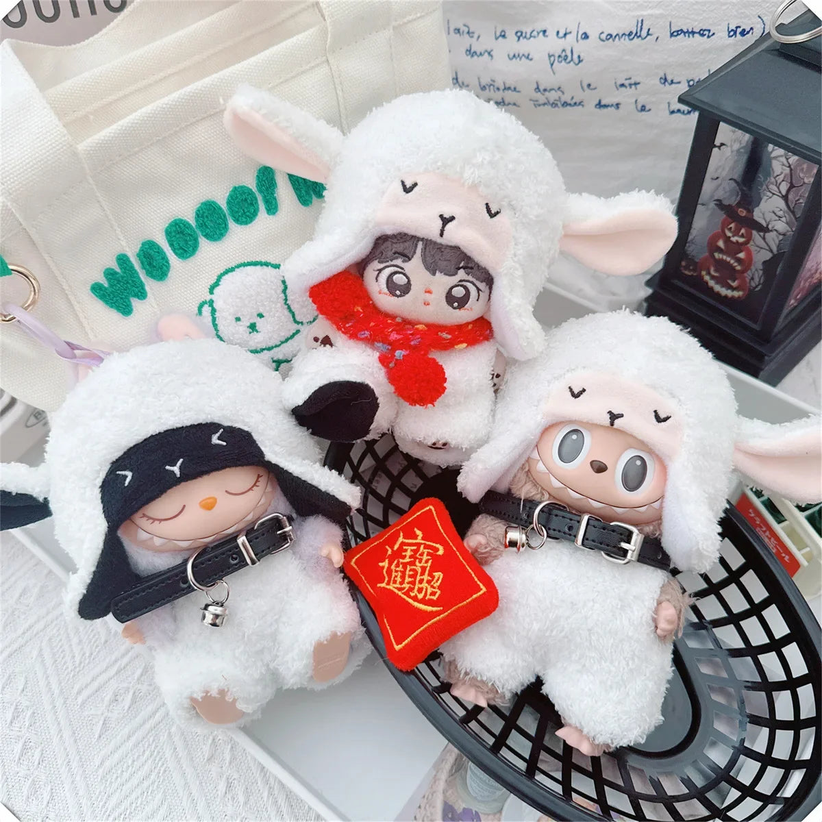 🐾 Adorable Animal Cosplay Outfits for 17cm Labubu Dolls