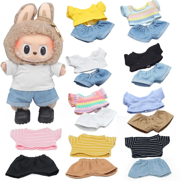 17cm Labubu Leisure Denim Outfit Set