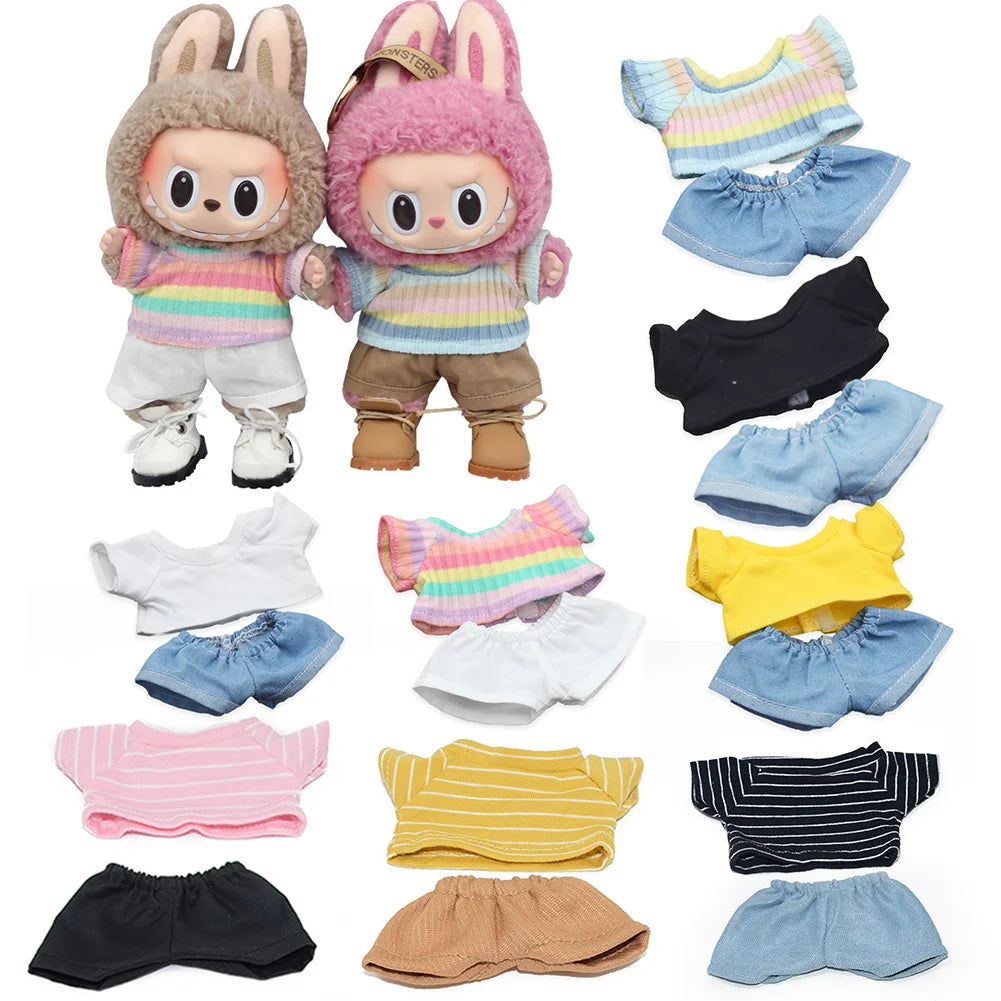 17cm Labubu Leisure Denim Outfit Set