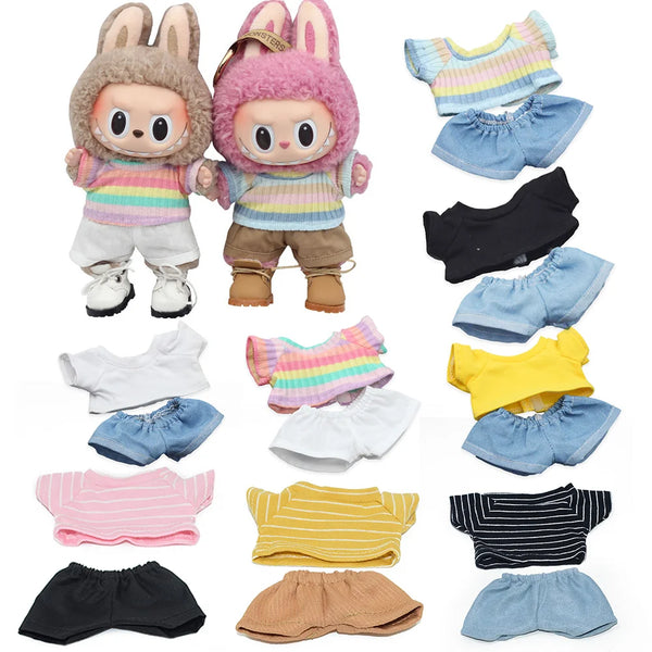 17cm Labubu Leisure Denim Outfit Set