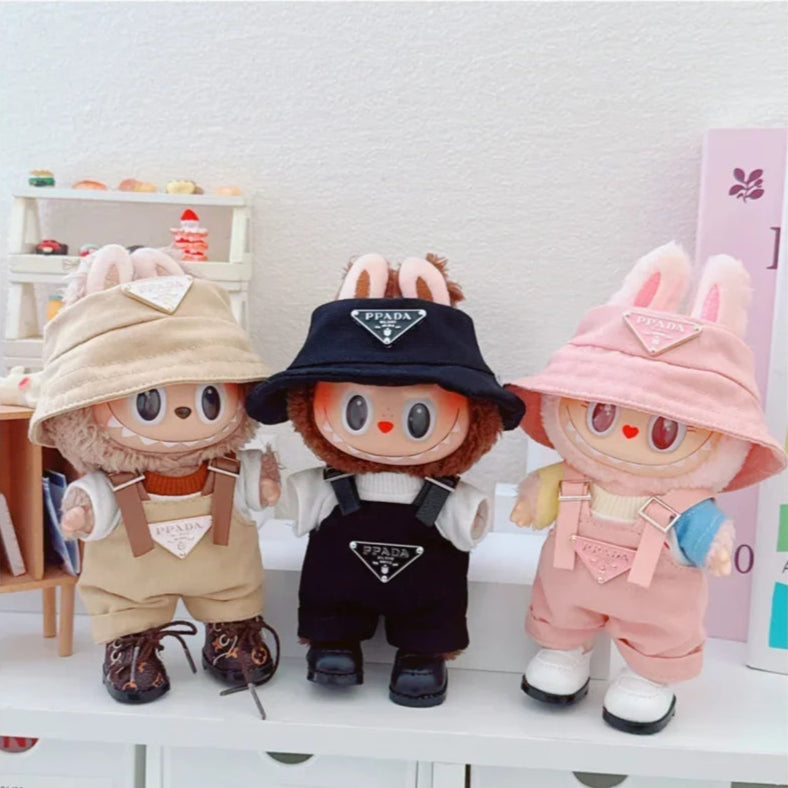 17cm Labubu Fisher Hat & Romper Set