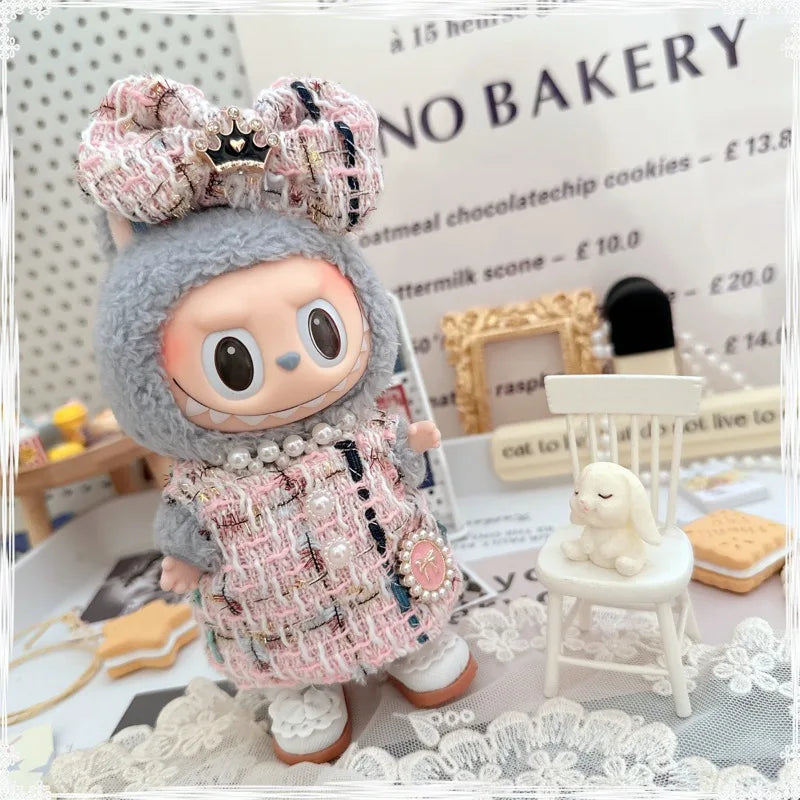 Mini Luxury Design Sweet Princess Skirt Labubu Clothes Crossbody Bag