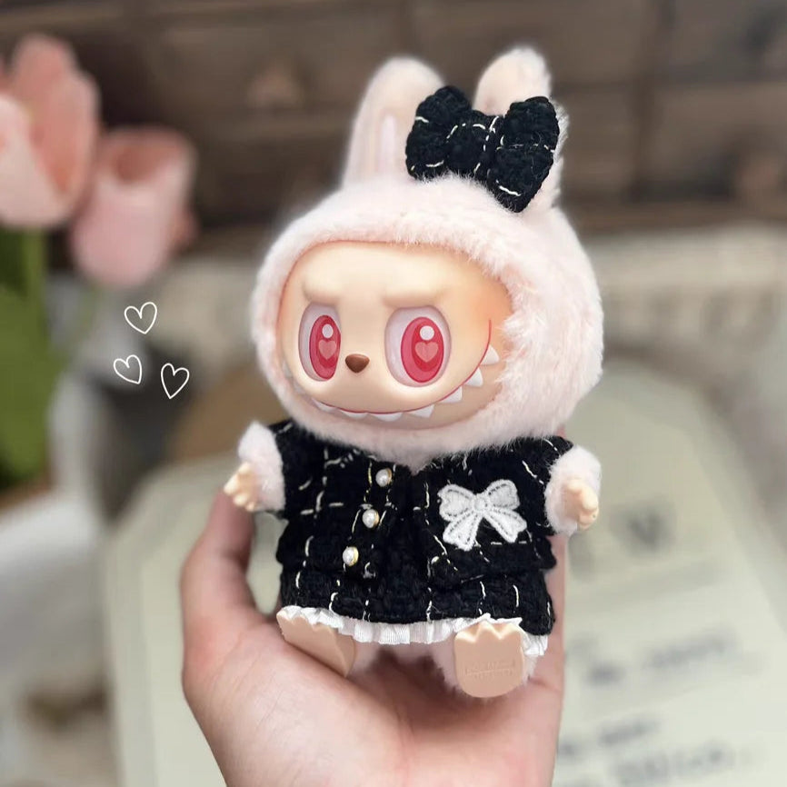17cm Labubu Plaid Dress Set