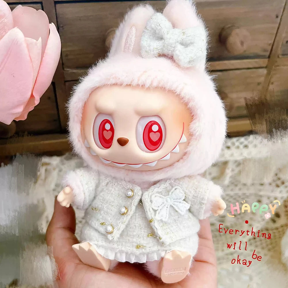17cm Labubu Plaid Dress Set
