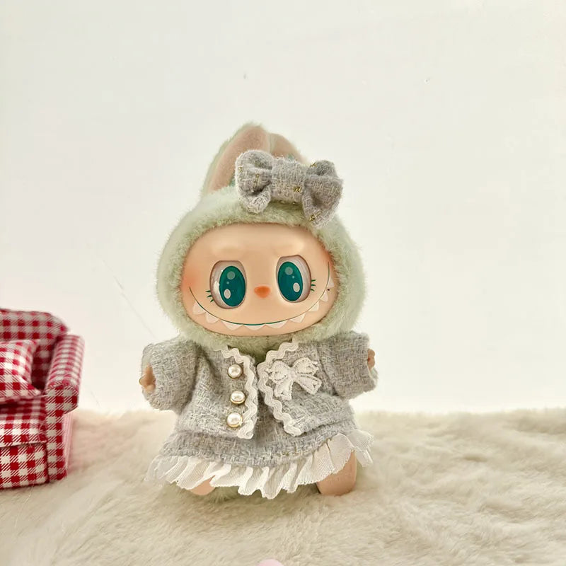 Premium ladies 17cm Labubu Doll Outfit Set