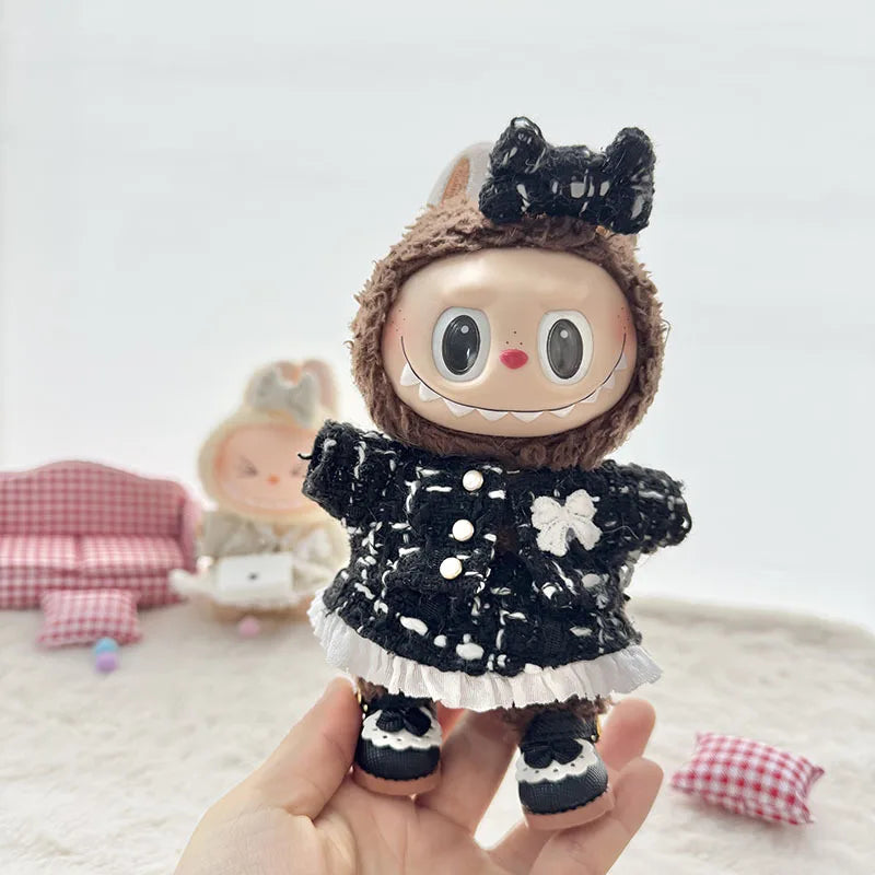 Premium ladies 17cm Labubu Doll Outfit Set