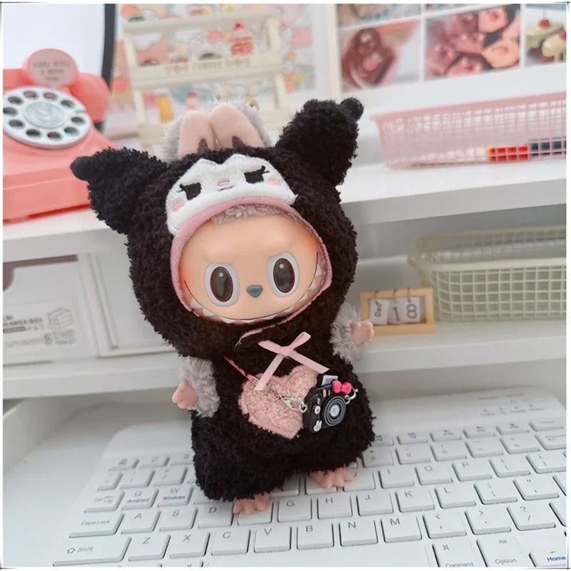 🐾 Adorable Animal Cosplay Outfits for 17cm Labubu Dolls