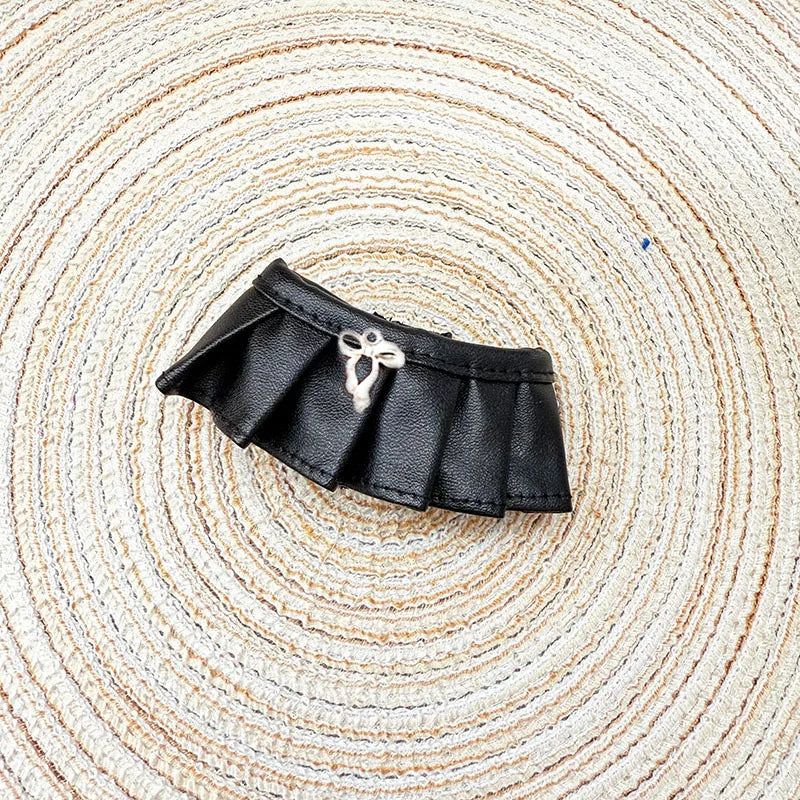 Edgy Faux Leather Outfits for 17cm Labubu Dolls