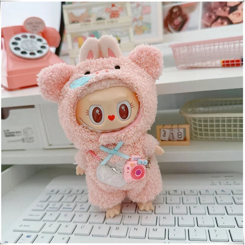 🐾 Adorable Animal Cosplay Outfits for 17cm Labubu Dolls