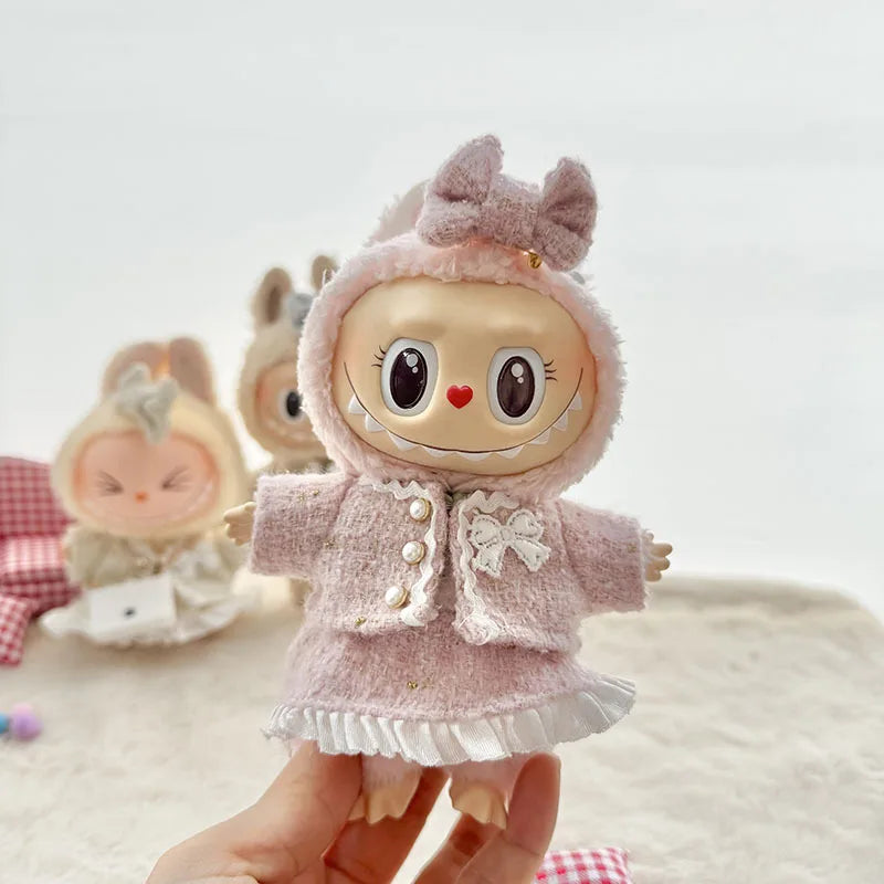 Premium ladies 17cm Labubu Doll Outfit Set