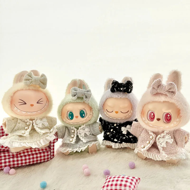Premium ladies 17cm Labubu Doll Outfit Set