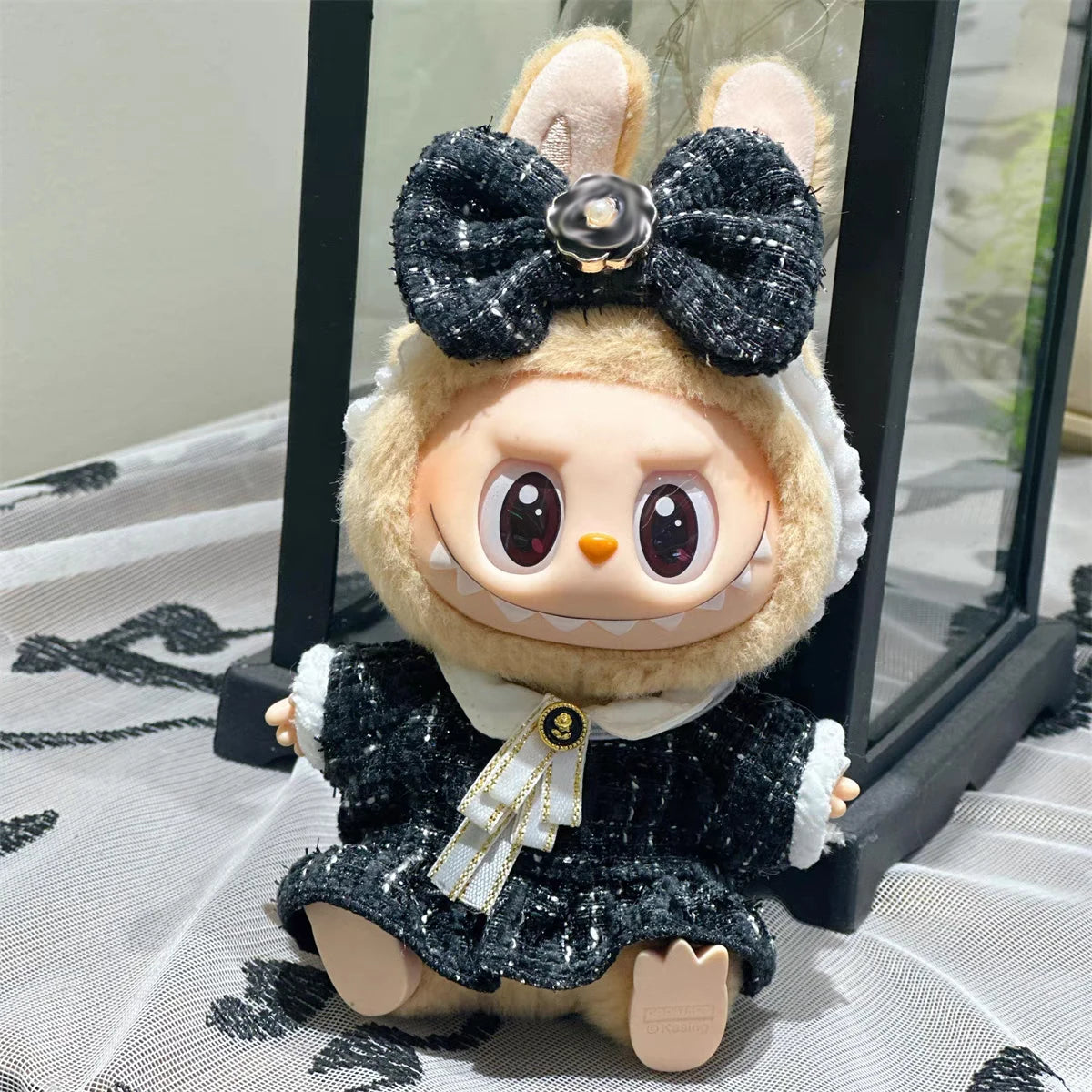 17cm Labubu Plaid Dress Set