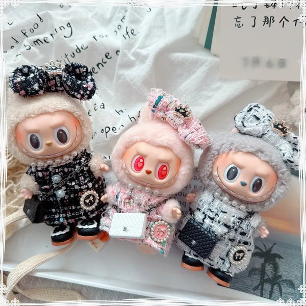 Mini Luxury Design Sweet Princess Skirt Labubu Clothes Crossbody Bag