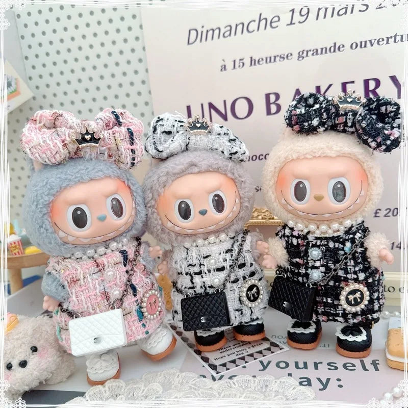 Mini Luxury Design Sweet Princess Skirt Labubu Clothes Crossbody Bag