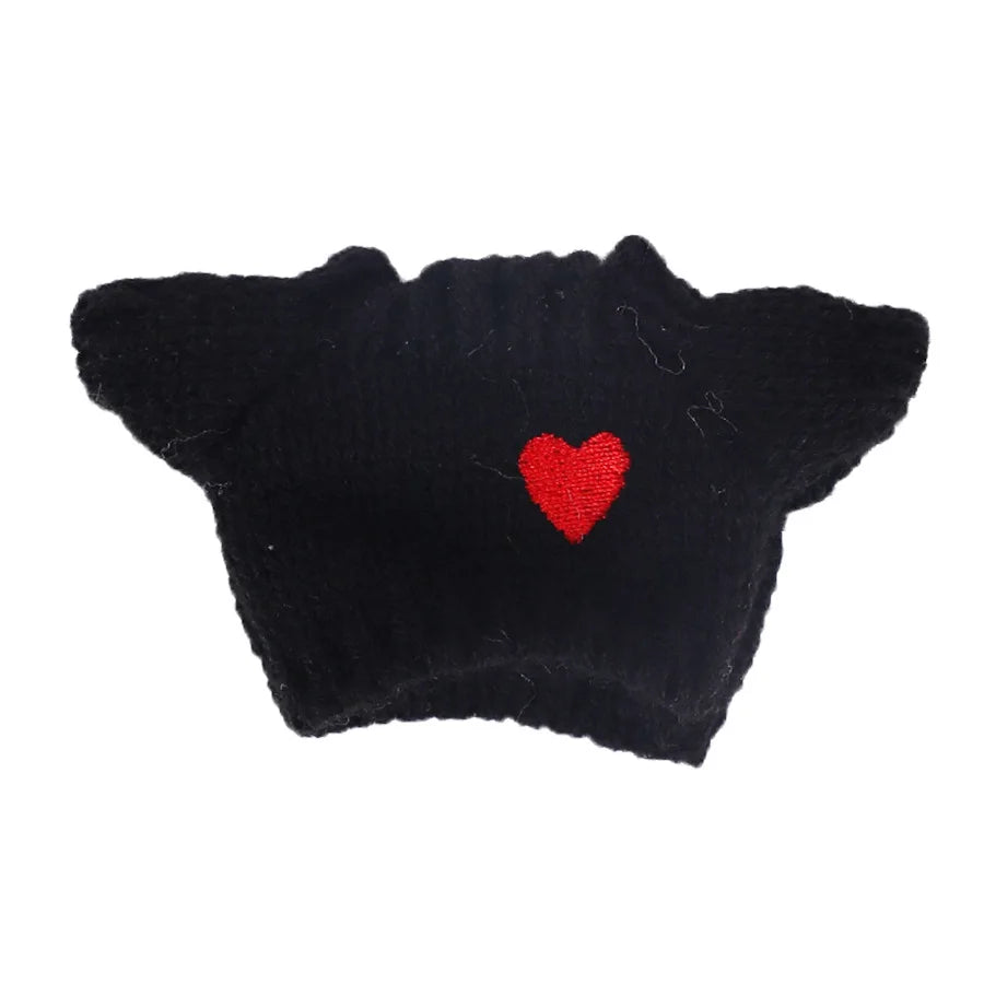 Red Love heart 17cm Labubu Doll Outfit Set