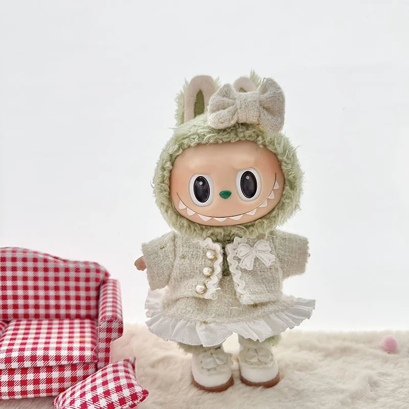 Premium ladies 17cm Labubu Doll Outfit Set