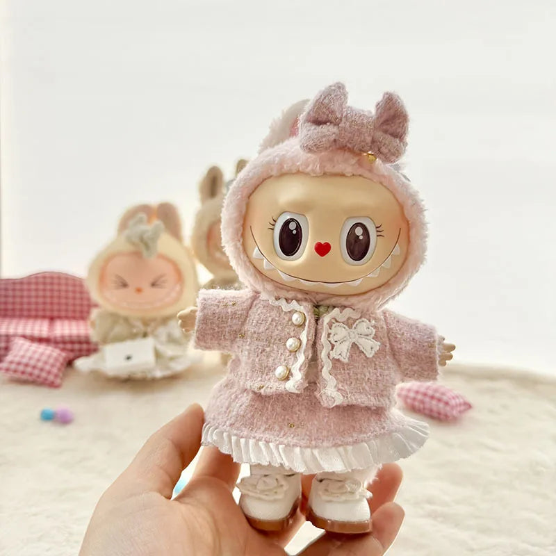 Premium ladies 17cm Labubu Doll Outfit Set