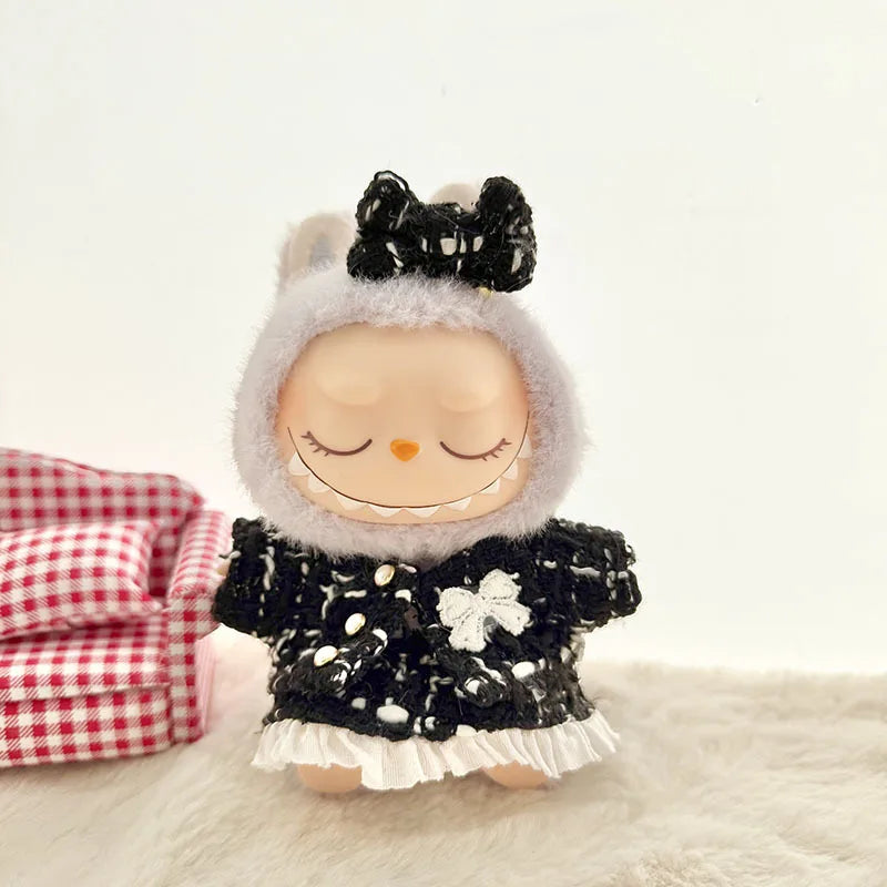 Premium ladies 17cm Labubu Doll Outfit Set