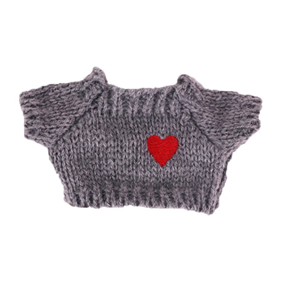 Red Love heart 17cm Labubu Doll Outfit Set