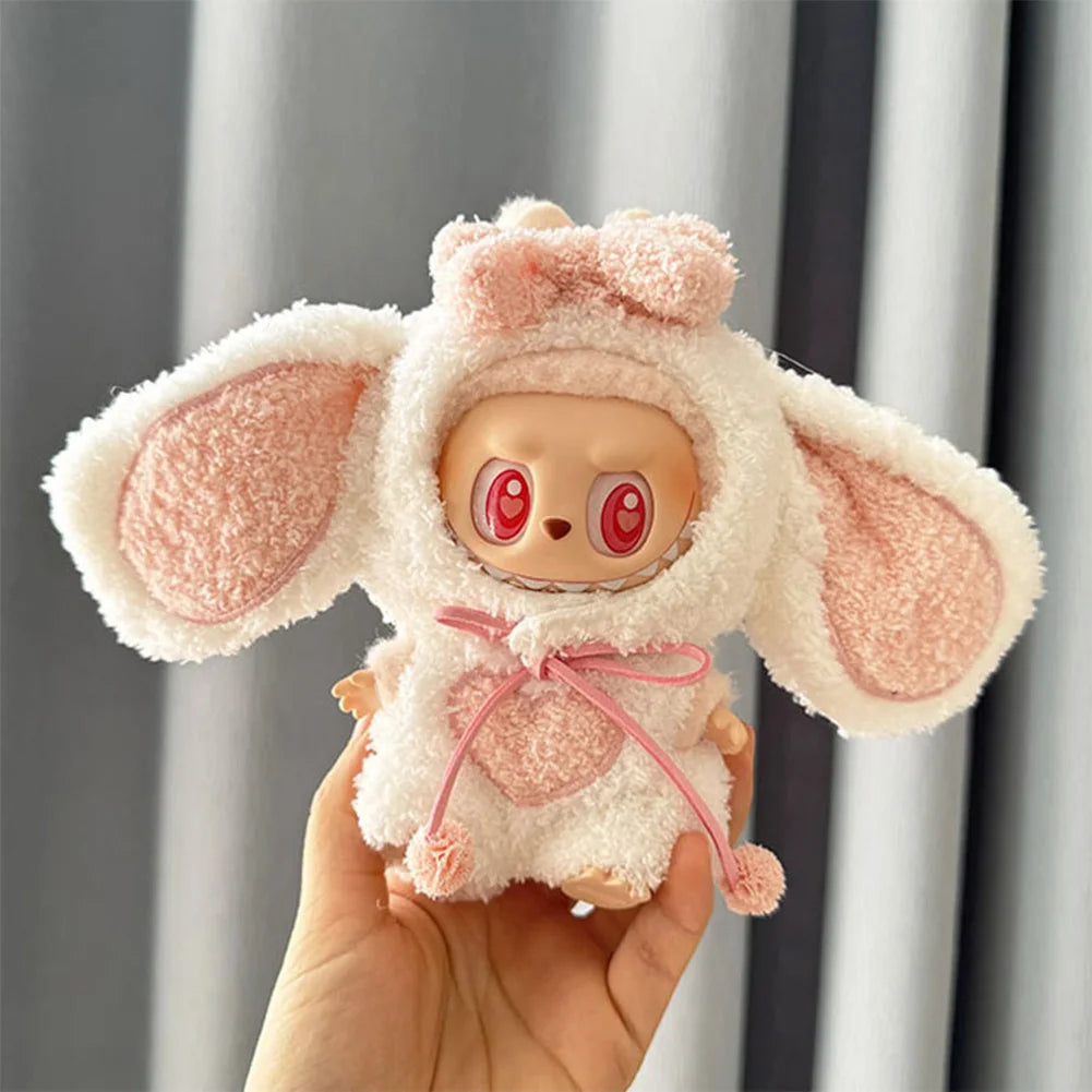 17cm Labubu Furry Rabbit Costume