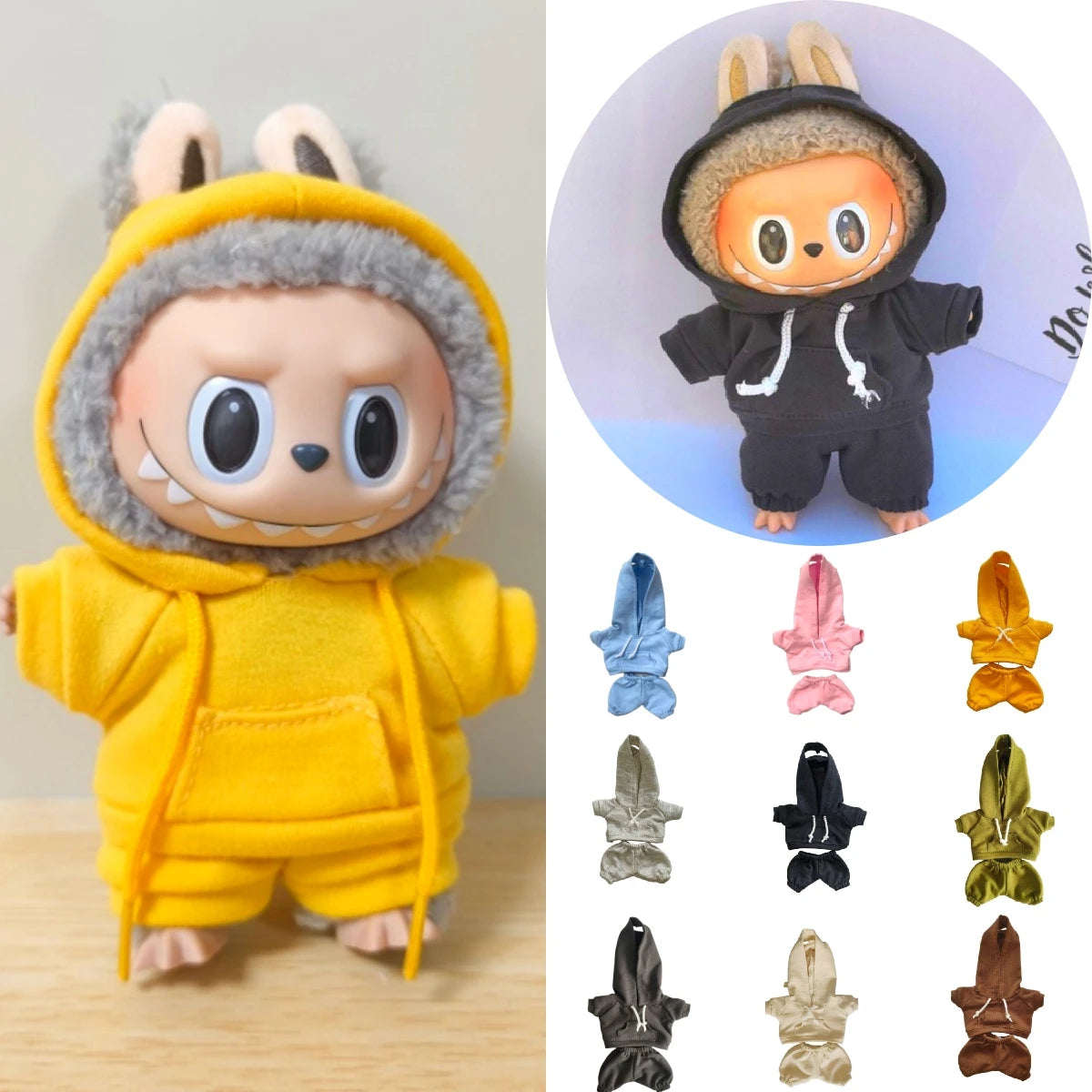 17cm Labubu Hoodie Sweatshirt & Pants Set