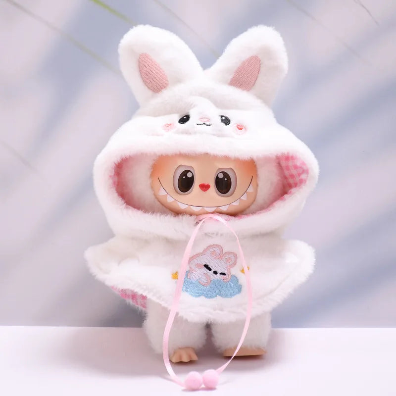 17cm Labubu Furry Rabbit Costume